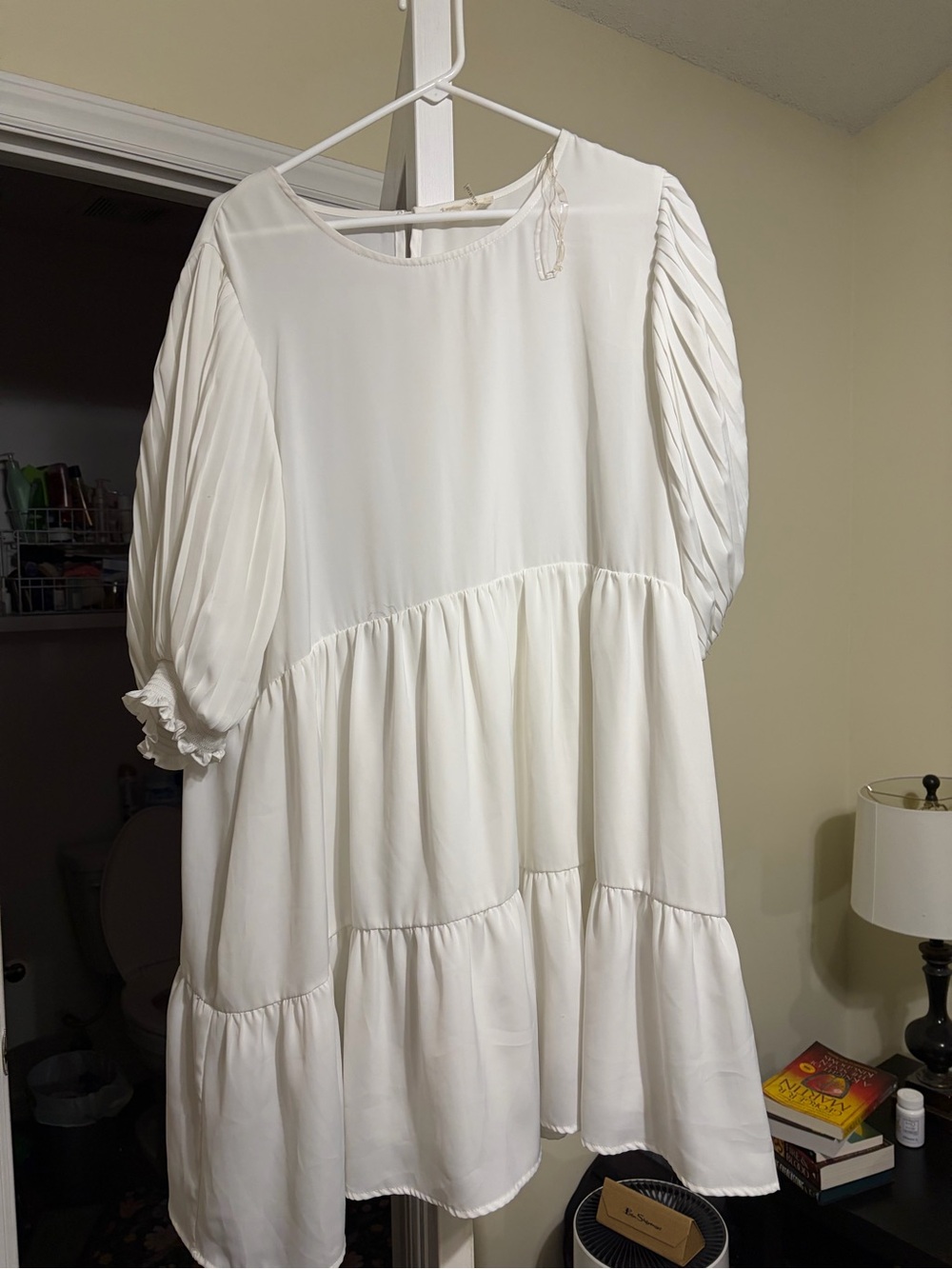 entro white tiered dress